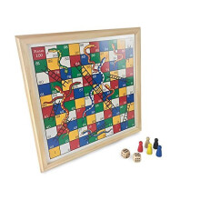 Snakes and Ladders Wooden Board Game Ideal For 2 - 6 players Suitable For Years 4+