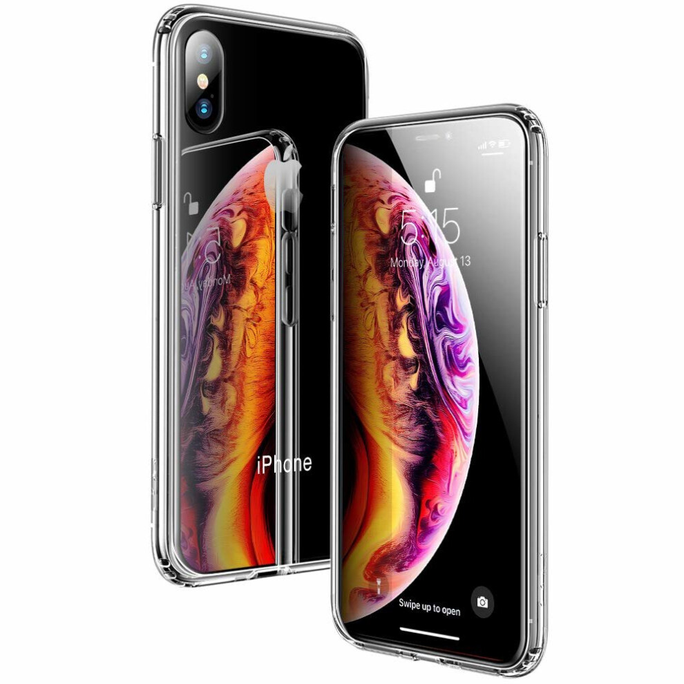 Esr Iphone Xs Max Case, 9H Tempered Glass Back Cover Case [Anti-Scratch] With Soft Silicone Bumper Compatible For The 2018 Apple Iphone Xs Max 6.5... 4894240067109