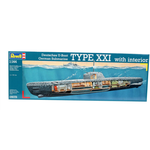 Revell Revell 05078 UBoat XXI Type w. Interieur Model Kit 1