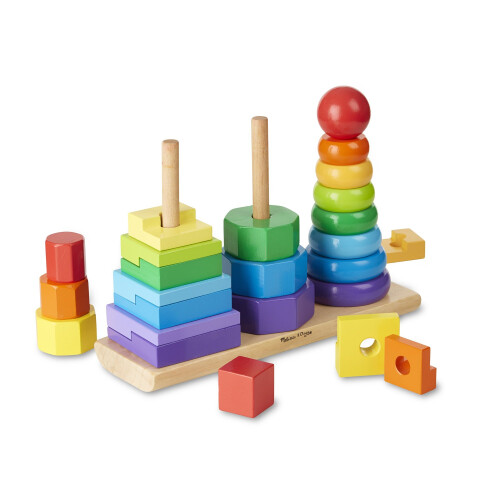 Melissa & Doug Melissa & Doug Geometric Stacker - Wooden Educational Toy