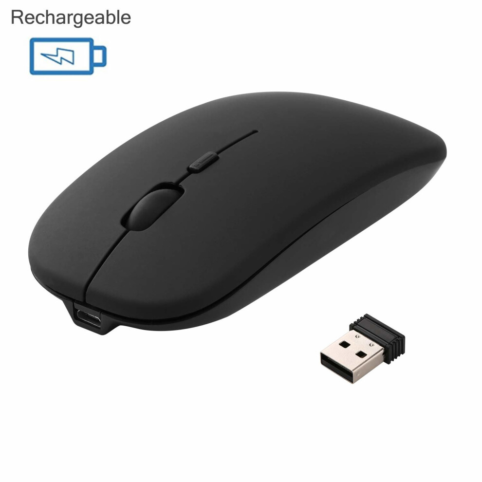 Wireless Silent Mouse for Laptop Cordless Rechargeable USB Mouse by Anmck,10m Remote Range,Plug & Play,DPI 3 Adjustment Levels Mouse for Windows,...
