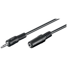 Wentronic 50431-GB 2.0m 3.5 mm Stereo Plug to 3.5 mm Stereo Jack Audio Video Cable