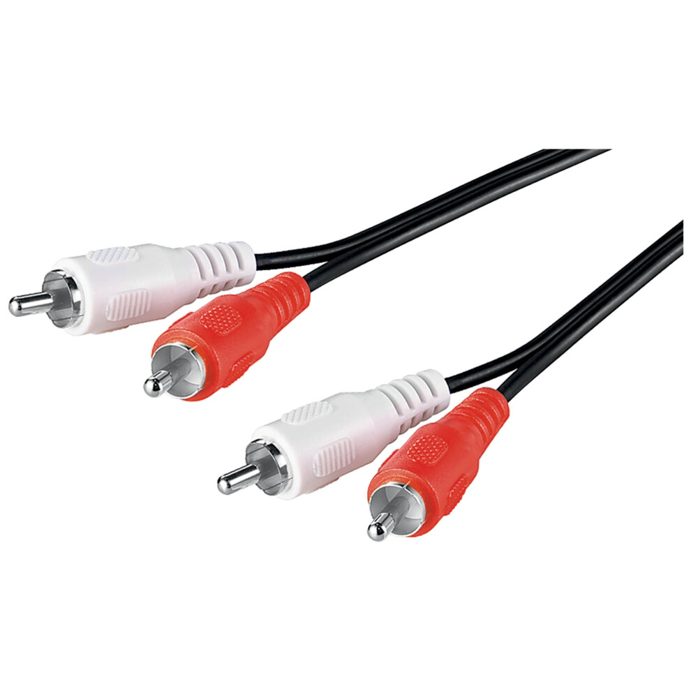 Wentronic 50030-GB 5m Audio Video Cable 2 x RCA Plug to 2 x RCA Plug