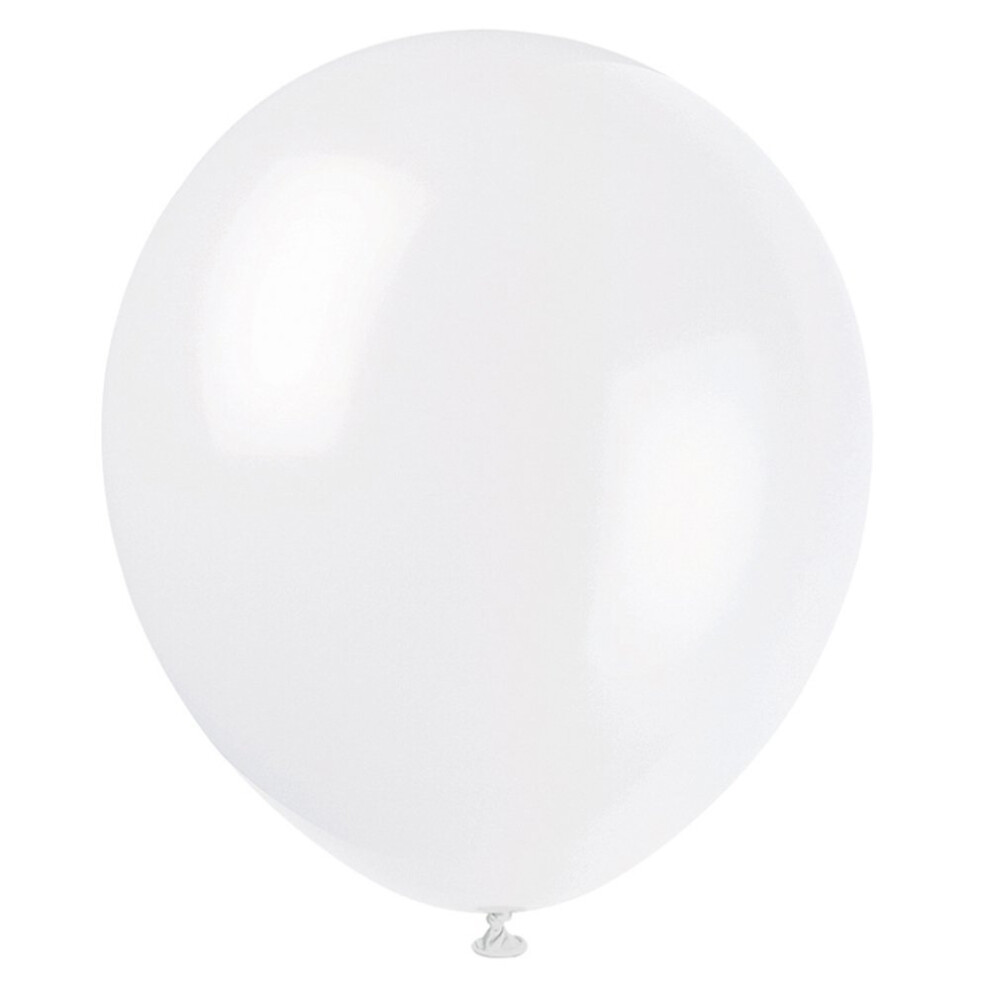 Unique Party  52365  - 5" Latex White Balloons, Pack of 72