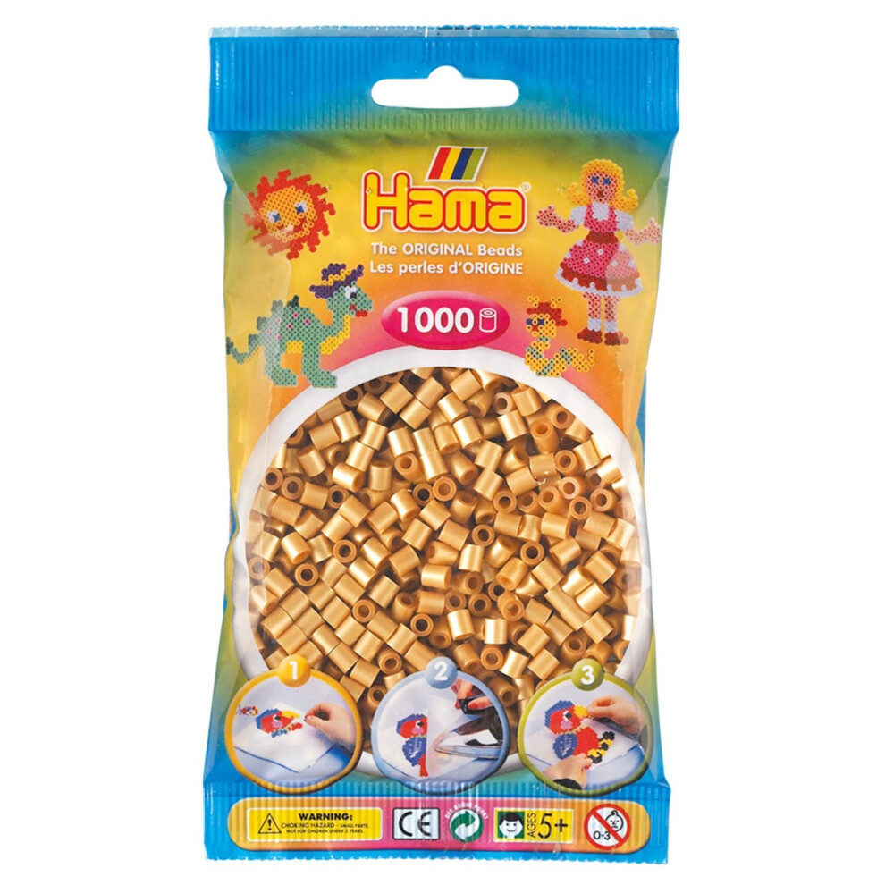 Hama Beads 1,000 Bead Refill Bag - Gold