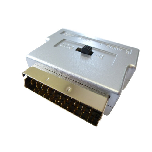Gold Switchable Scart to 3 Phono & S-Video Adaptor 1