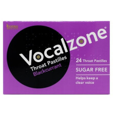 Vocalzone Throat Pastilles Blackcurrant Sugar Free (24 Pastilles)