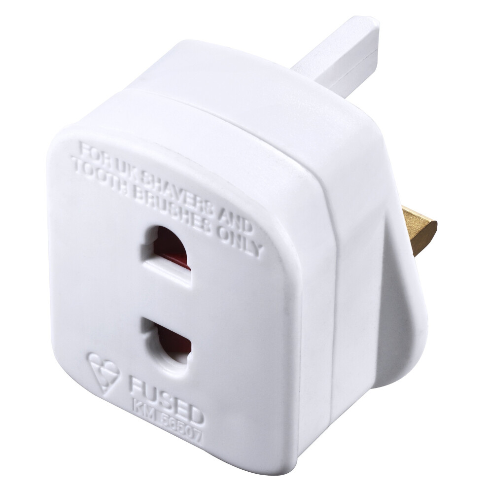 Masterplug SHADC Shaver Adaptor Fused - White