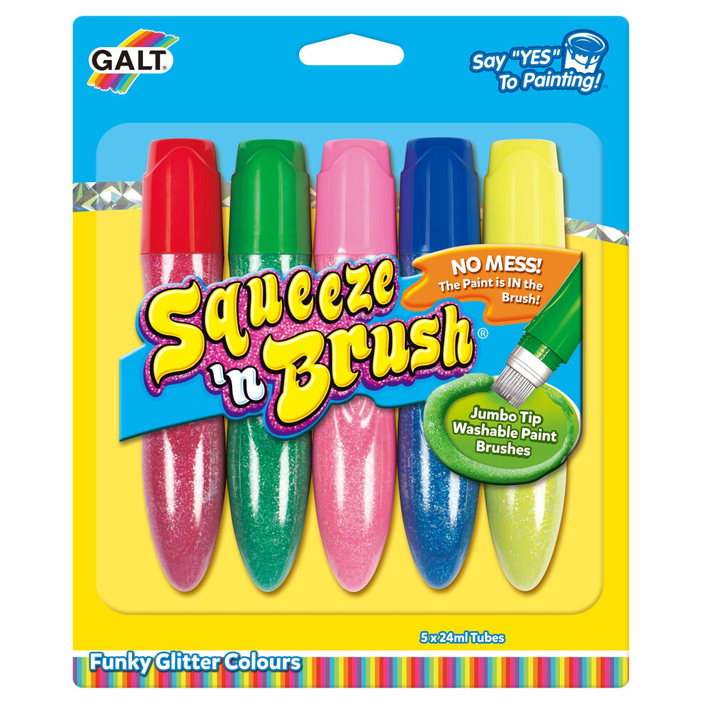 Galt Toys Squeeze and Brush Five Glitter Colours