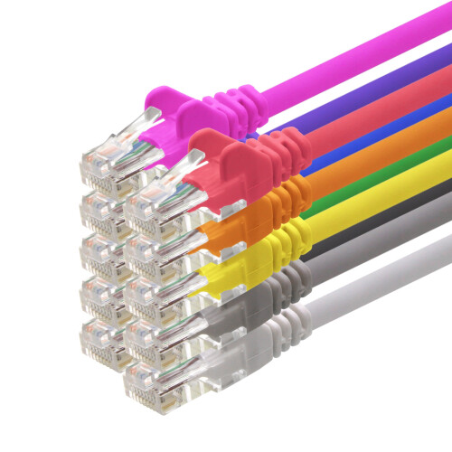 1aTTack 5m CAT5 UTP Network Patch Cables Set Twisted Pair with 2 x RJ45 (10 units)