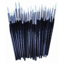 Major Brush Pack Of 50 Artist Synthetic Sable Paint Brushes Various Sizes School Pack