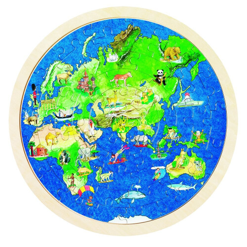 Décoration murale - Dentelle Du Monde - Ballon - Imprimé des deux côtés - Multicolore - Bois