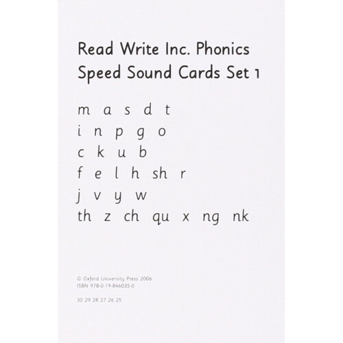 Read Write Inc.: Set 1. Speed Sound Cards (READ WRITE INC PHONICS) 1