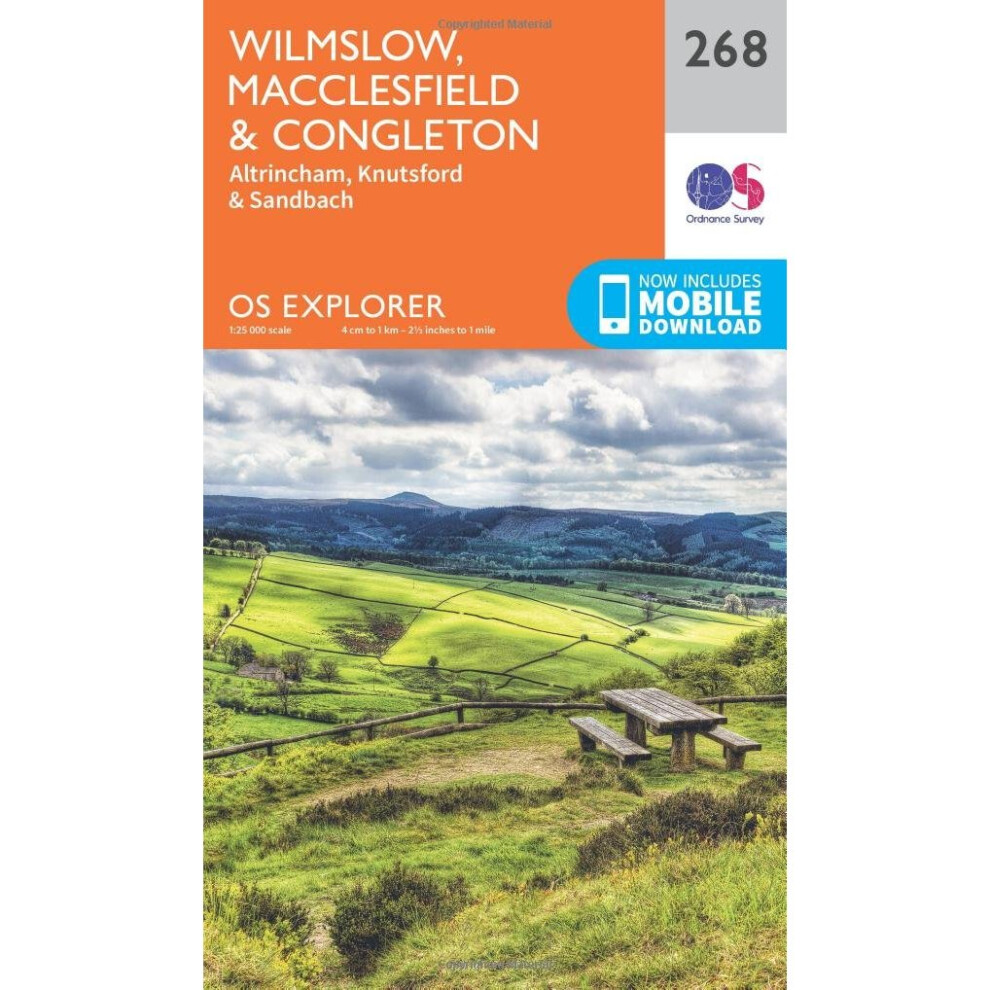 Ordnance-Survey Os Explorer Map (268) Wilmslow, Macclesfield And Congleton
