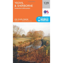 OS Explorer Map (129) Yeovil and Sherbourne