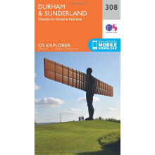 OS Explorer Map (308) Durham and Sunderland (OS Explorer Paper Map) (OS Explorer Active Map)