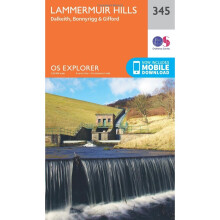 OS Explorer Map (345) Lammermuir Hills (OS Explorer Paper Map) (OS Explorer Active Map)