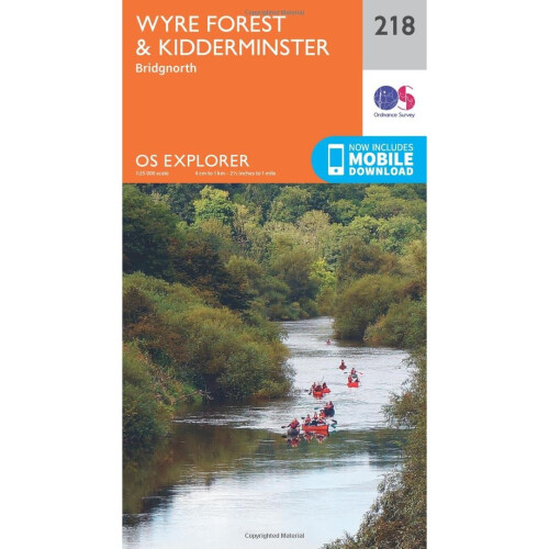 OS Explorer Map (218) Kidderminster and Wyre Forest