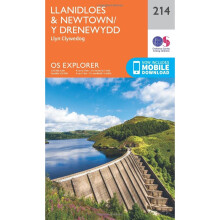 OS Explorer Map (214) Llanidloes and Newtown - Y Drenewydd