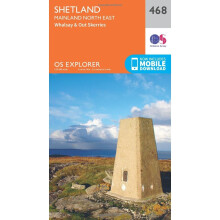 OS Explorer Map (468) Shetland - Mainland North East (OS Explorer Paper Map) (OS Explorer Active Map)