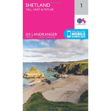 Landranger (1) Shetland Yell, Unst and Fetlar (OS Landranger Map)