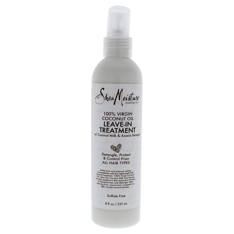 100 Percent Virgin Coconut Oil Leave-In Treatment by Shea Moisture for Unisex - 8 oz Treatment