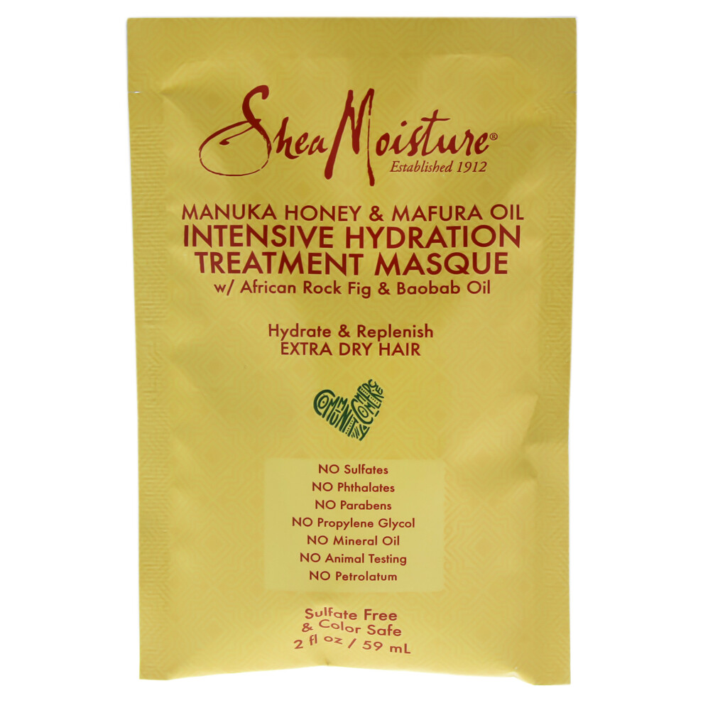 Manuka Honey & Mafura Oil Intensive Hydration Treatmet Masque By Shea Moisture For Unisex - 2 Oz Masque