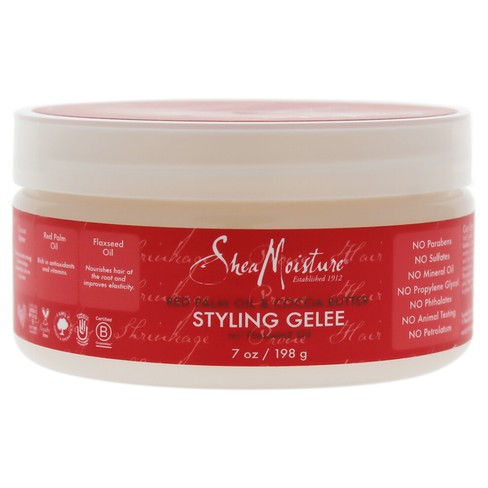 Shea Moisture Palm Oil And Cocoa Butter Styling Gelee By For Unisex - 7 Oz Gel Red