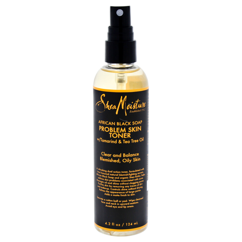 African Black Soap Problem Skin Toner By Shea Moisture For Unisex - 4.2 Oz Toner