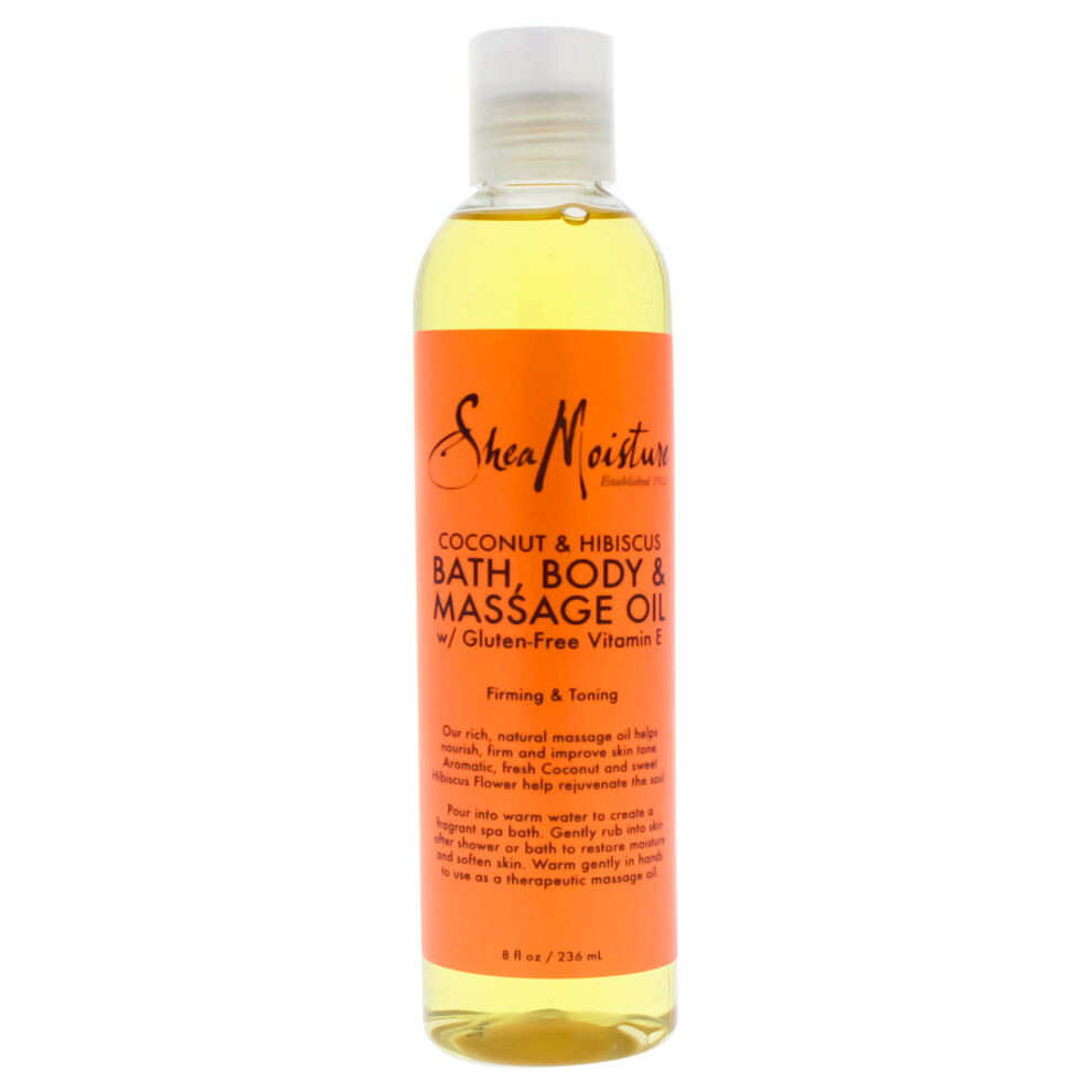 Coconut & Hibiscus Bath-Body & Massage Oil Firming & Toning by Shea Moisture for Unisex - 8 oz Oil