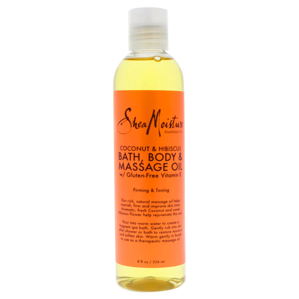 Shea Moisture Coconut & Hibiscus Bath-Body & Massage Oil Firming & Toning By For Unisex - 8 Oz Oil