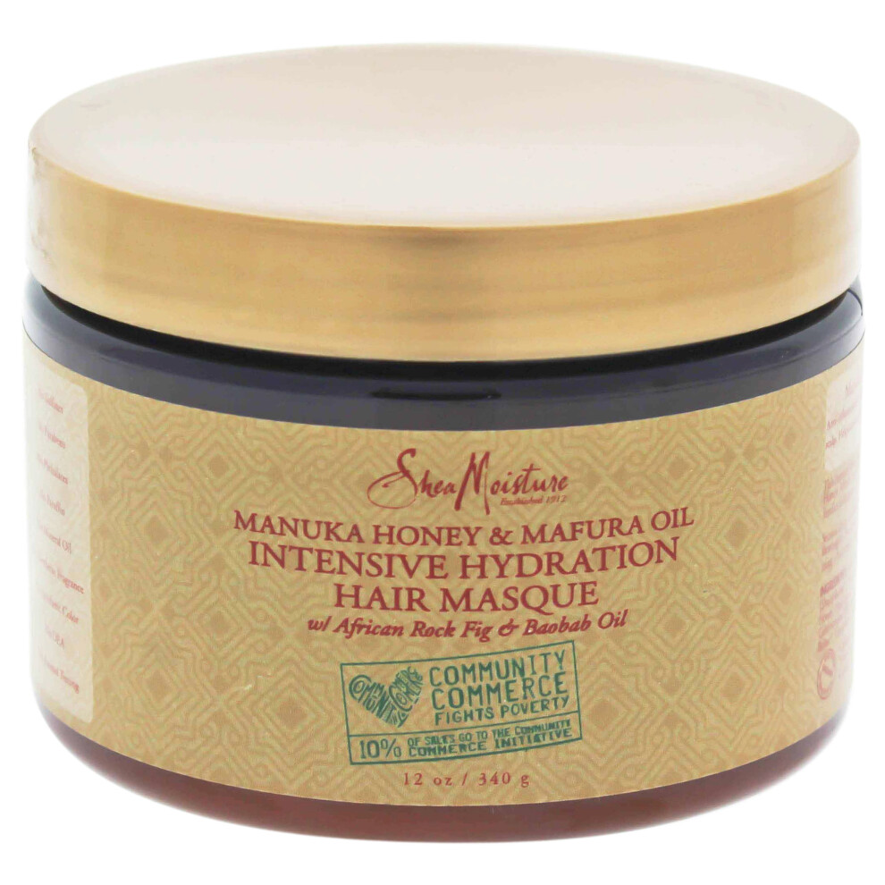 Manuka Honey & Mafura Oil Intensive Hydration Masque by Shea Moisture for Unisex - 12 oz Masque