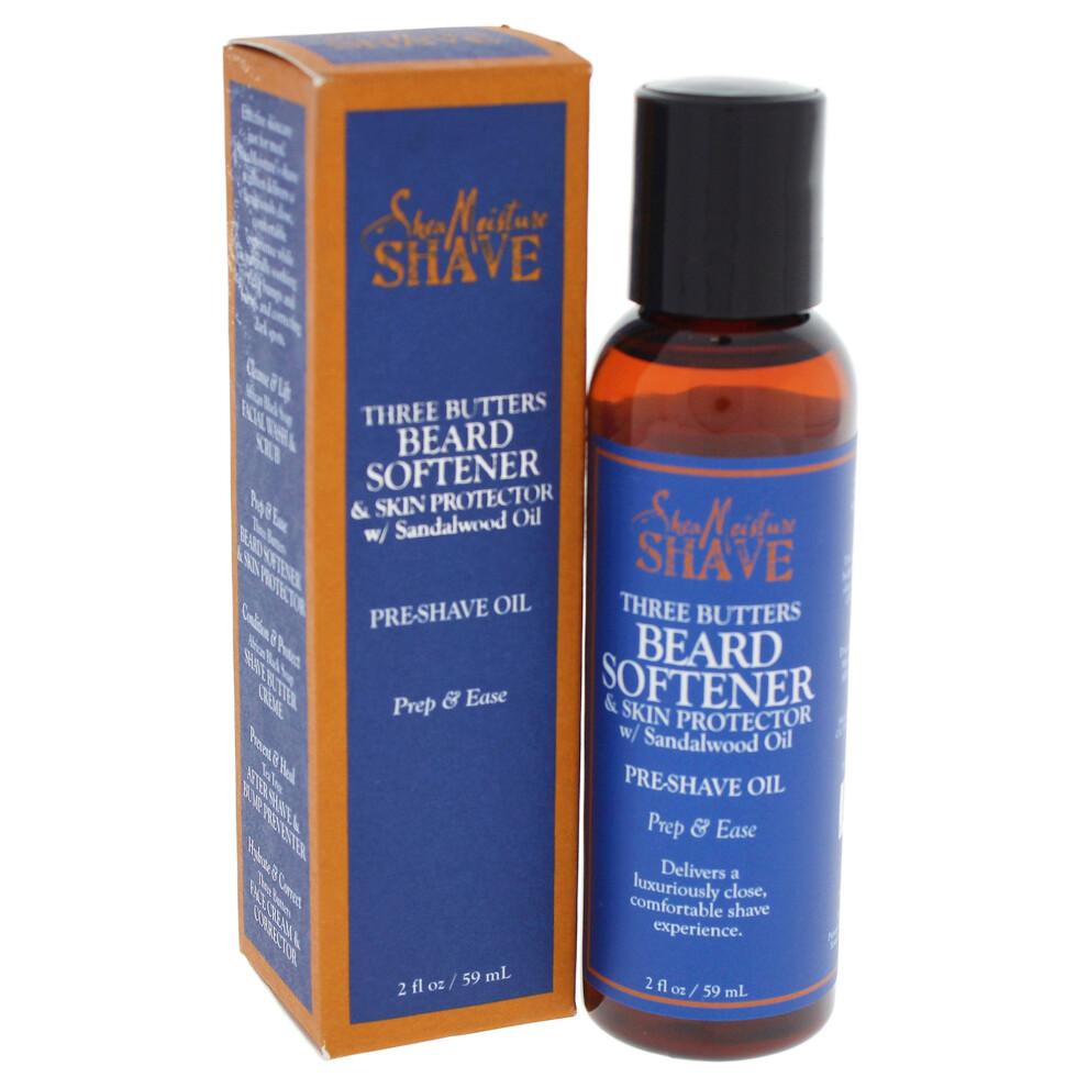 Three Butters Beard Softener & Skin Protector Pre-Shave Oil by Shea Moisture for Men - 2 oz Oil