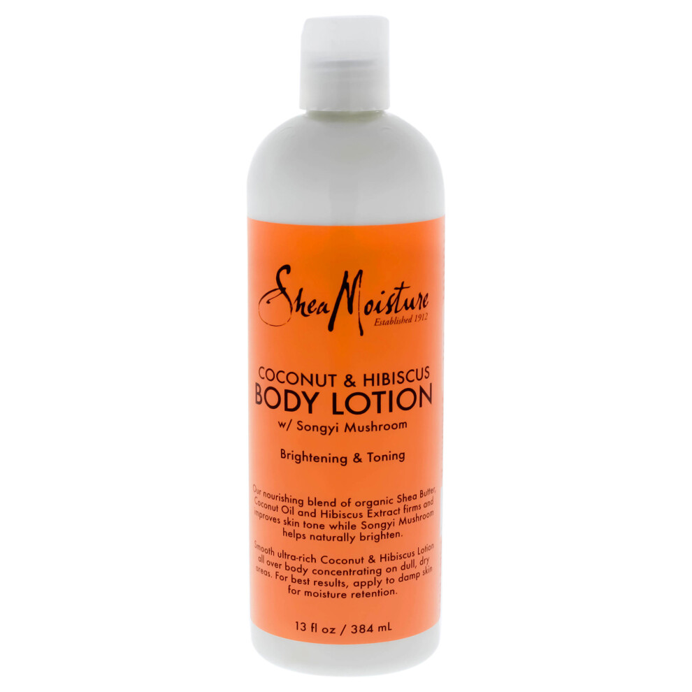 Shea Moisture Coconut & Hibiscus Body Lotion Brightening & Toning By For Unisex - 13 Oz Body Lotion