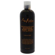 Shea Moisture African Black Soap Body Wash for Unisex, 13 oz - Cleanses, Hydrates & Calms Problem/Oily Skin Daily Use