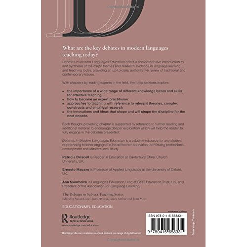 Debates in Modern Languages Education (Debates in Subject Teaching) 1