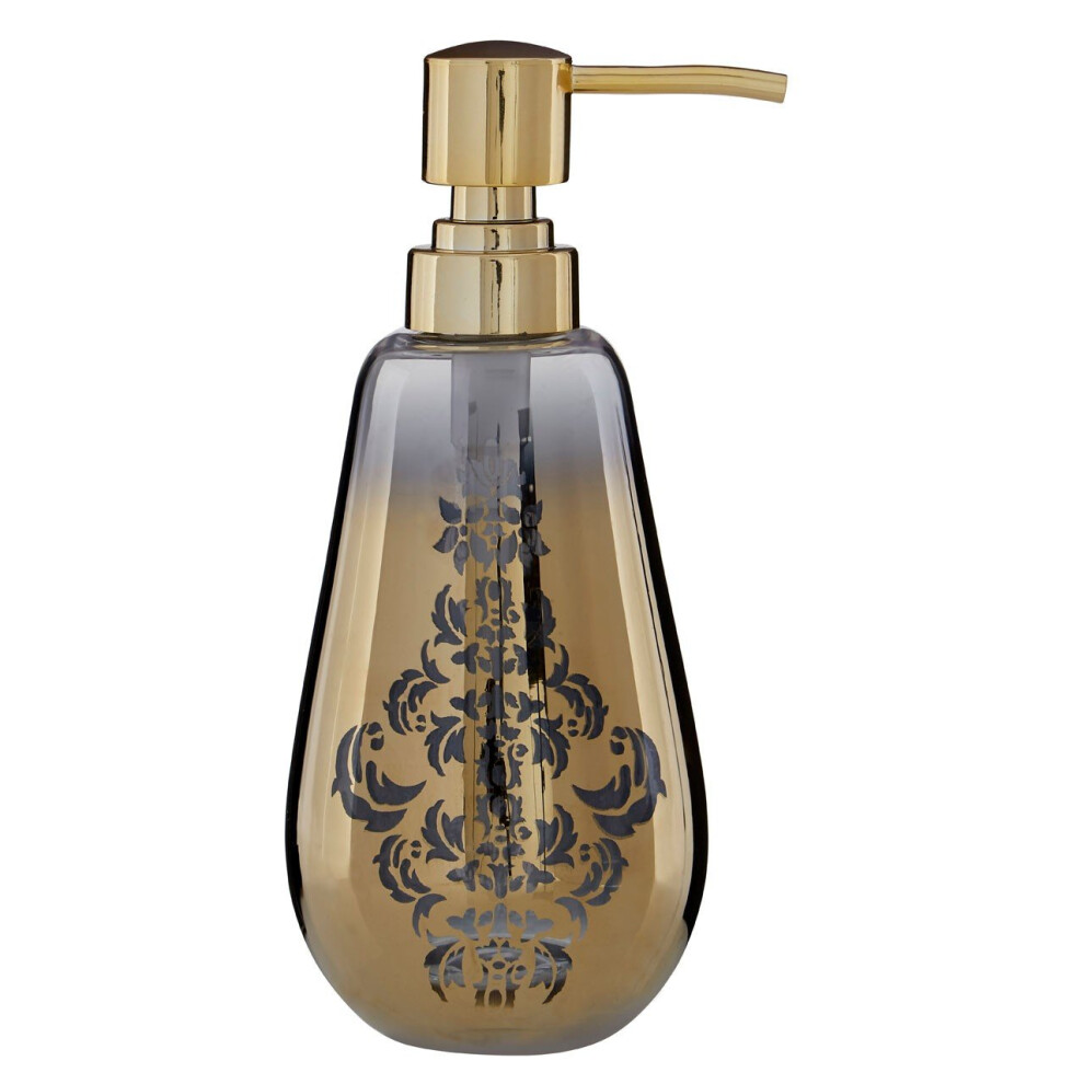 Decorative Leaf Motif Elissa Soap Dispenser, Gold, 395ml