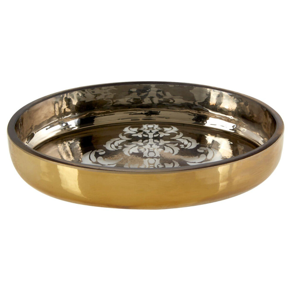 Decorative Leaf Motifs Elissa Soap Dish, Gold