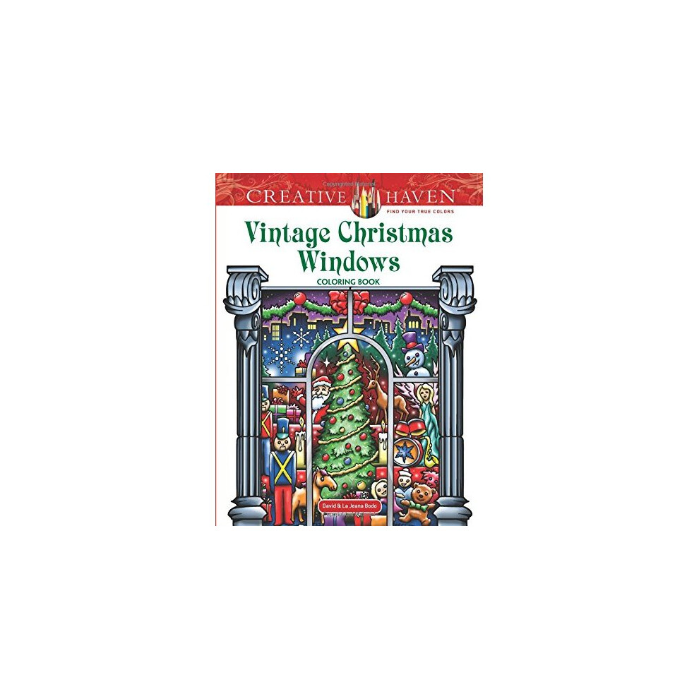 Isdp Creative Haven Vintage Christmas Windows Coloring Book (Adult Coloring)