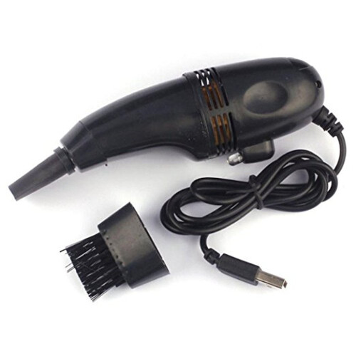 (Black) Mini USB Keyboard Vacuum Cleaner for Computer PC