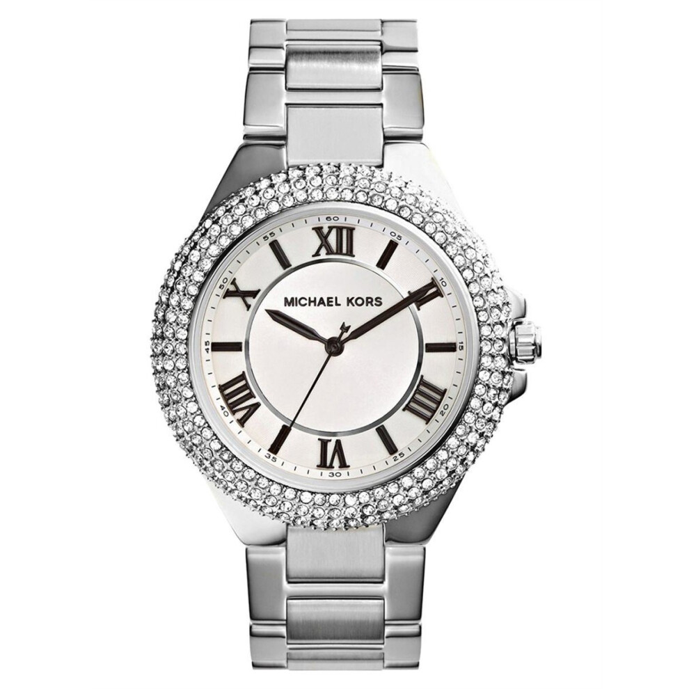 Michael Kors Ladies Designer Watch Silver Tone Glitz Camille MK3276