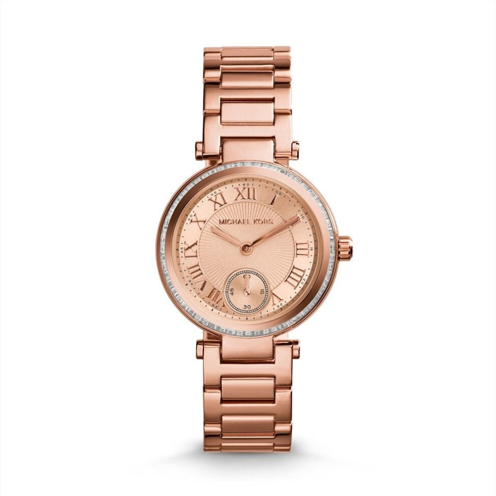 Michael Kors Ladies Designer Watch Rose Gold Tone Skylar - MK5971