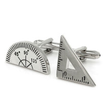 Maths Protractor Ruler Party Cufflinks Novelty Wedding Fun Birthday Teacher Gift