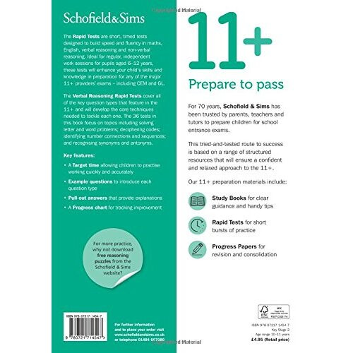 11+ Verbal Reasoning Rapid Tests Book 5: Year 6, Ages 10-11 1