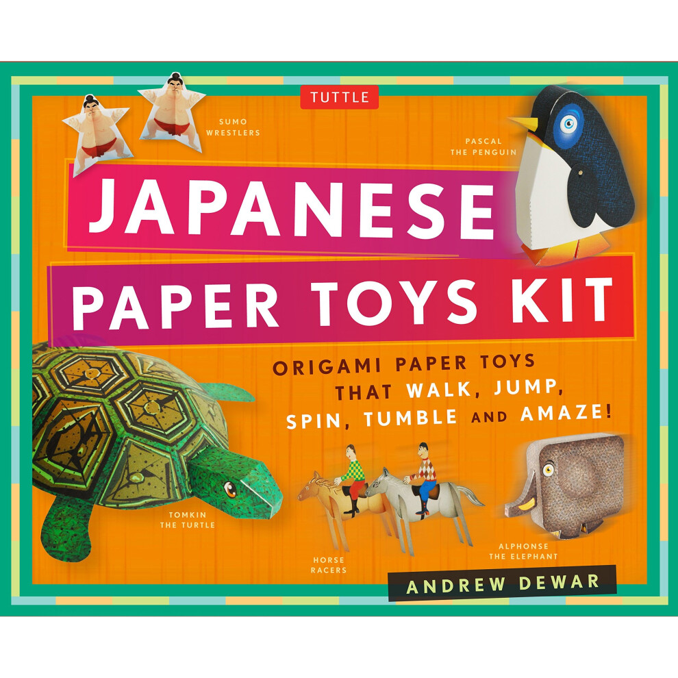 Japanese Paper Toys Kit: Origami Paper Toys That Walk, Jump, Spin, Tumble and Amaze!