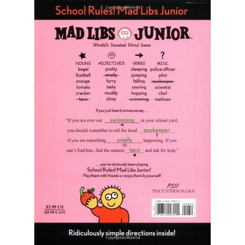 School Rules! Mad Libs Junior 1