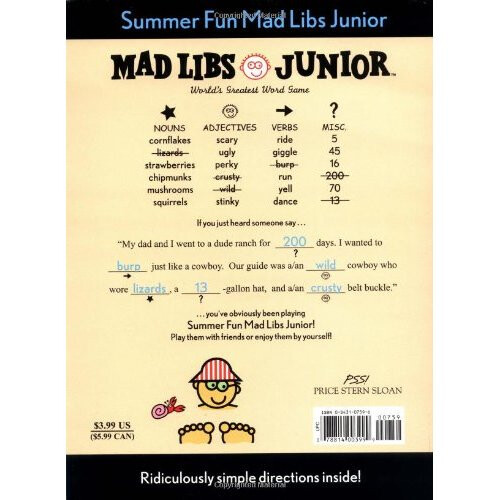 Summer Fun Mad Libs Junior 1