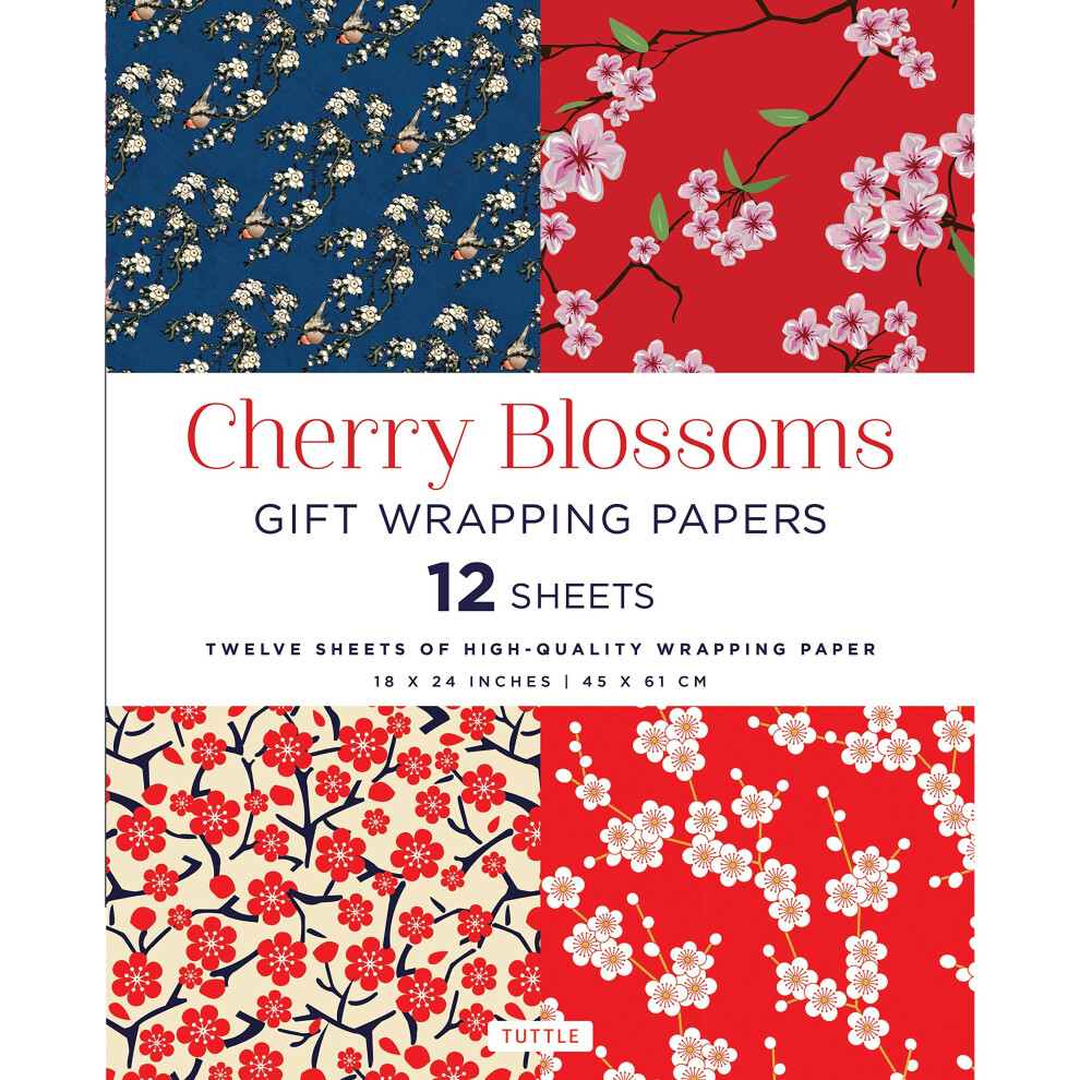 Tuttle-Publishing Cherry Blossoms Gift Wrapping Papers