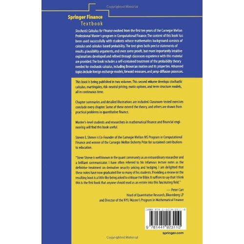 Stochastic Calculus for Finance Ii: Continuous-Time Models (Springer Finance) 1