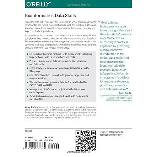 Bioinformatics Data Skills: Reproducible and Robust Research with Open Source Tools 2